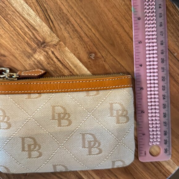 Dooney & Bourke DB Monogram Canvas & Leather Wristlet — Vintage Chic - Picture 5 of 6